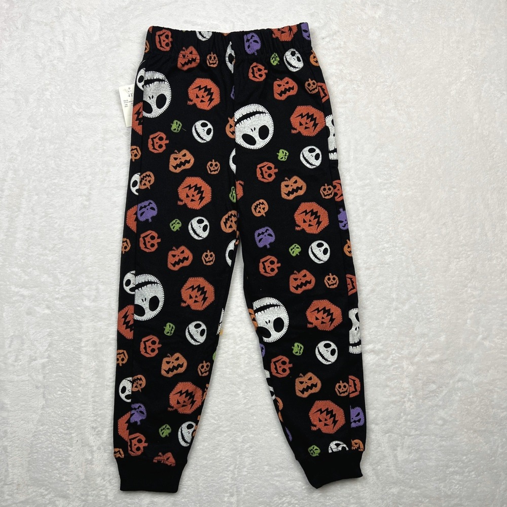 NWT Disney Nightmare Before Christmas Jack Skellington Pumpkin Joggers Only 4T
